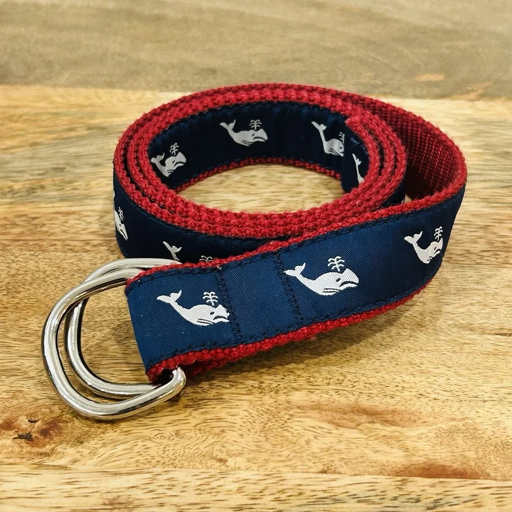 Preston Belt Cloth Ribbon Belt Whale Men's M Blue cape cod d ring USA